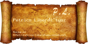 Petrics Liberátusz névjegykártya